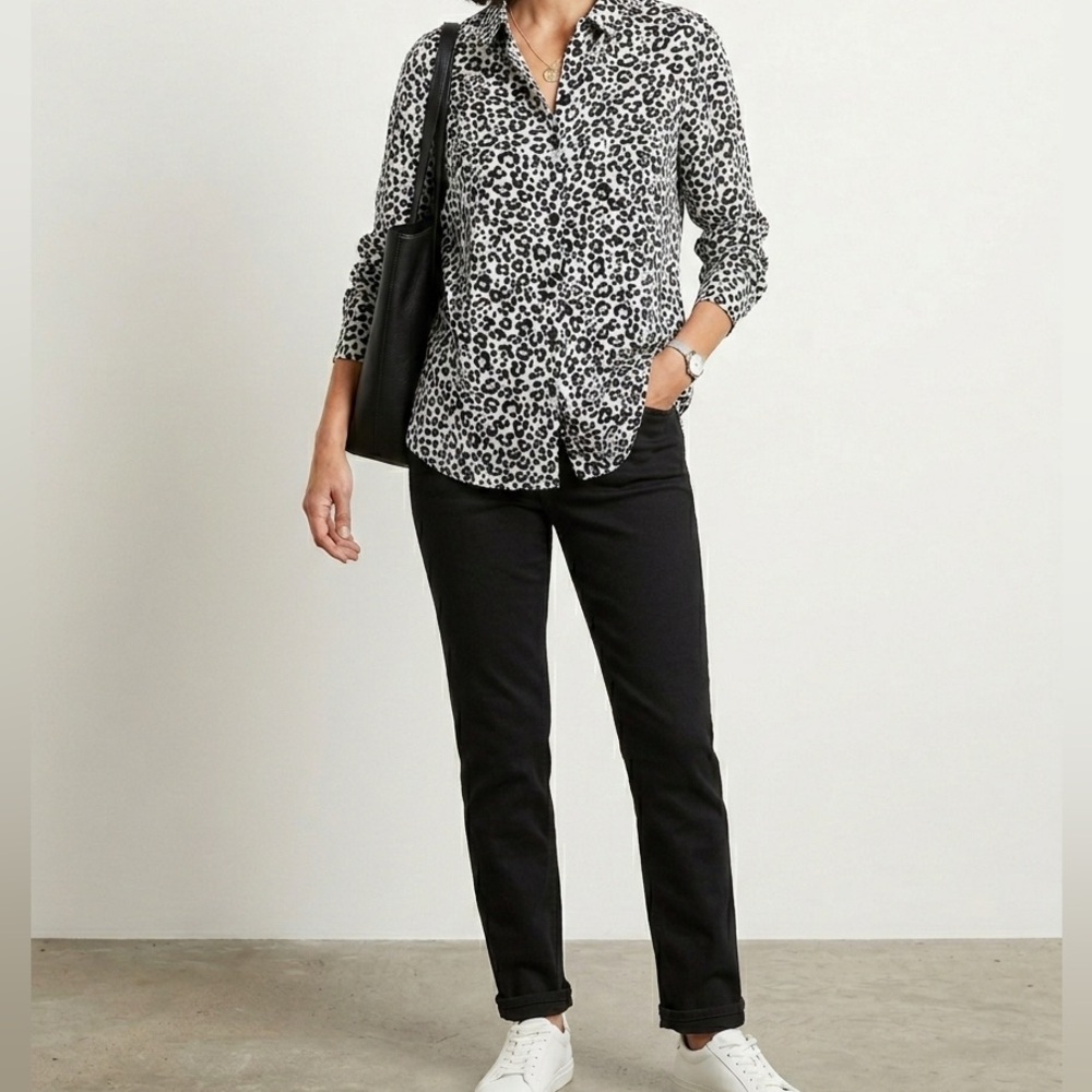 Jones New York Leopard Print Shirt